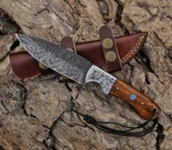 9.5" Hand Forged Steel Custom Handmade Hunting Skinning Knife