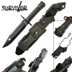 M9 Bayonet Handle Military Commander Survival Knife W/ Hard Sheath