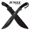 21" Jungle Master Sawback Black Machete With Sheath -SHURIKEN Sales Store JM031B