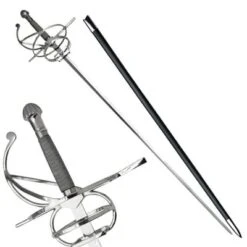 Rapier Sword With Steel Wire Wrapped Handle