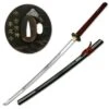 Hand Sharpened Carbon Steel Katana With Red Wave Finish Scabbard -SHURIKEN Sales Store LU011.1