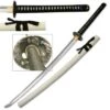 Hand Sharpened Carbon Steel Katana With White Finish Scabbard -SHURIKEN Sales Store LU014W.1
