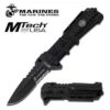 Official Licensed Marines Black Rifle Design Spring Assist Knife -SHURIKEN Sales Store MA1000B