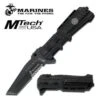 Black Tactical US Marines Assisted Opening Pocket Knife