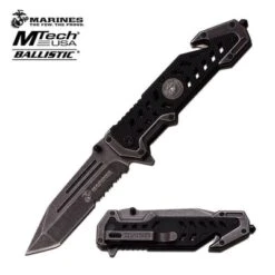 MTech USA Marines Tactical Spring Assisted Knife Stone Wash