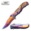 Master Collection Ballistic Rainbow Mermaid Spring Assisted Folding Knife -SHURIKEN Sales Store MCA013RB