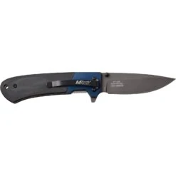 MTech USA Manual Folding Pocket Knife Black Blue G10 Handle -SHURIKEN Sales Store MT 1067BL back