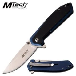 Mtech 4.75'' Drop Point Blade Folding Pocket Knife Black & Blue