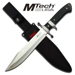MTech Fixed Blade Black Pakkawood Handle Bowie Knife