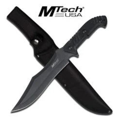 5MM Thick Black Stainless Steel Fixed Blade Knife Full Tang