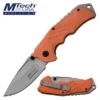 Mtech Pocket Knife 7.75 Inch Spring Assis Folder Orange Handle -SHURIKEN Sales Store MTE A022 OR