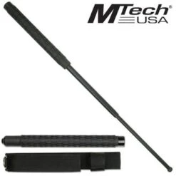 Mtech 26" Extendable Baton With Textured Rubber Handle And Nylon Sheath