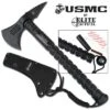 United States Marines Corps 14.5 Inch Tactical Axe Hatchet With Sheath USMC