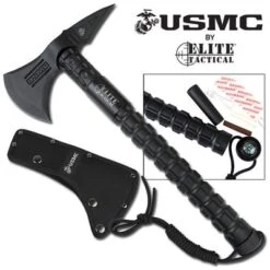 United States Marines Corps 14.5 Inch Tactical Axe Hatchet With Sheath USMC