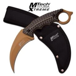 MTech Xtreme Fixed Blade Hunting Karambit Style Handle Knife Matte Green