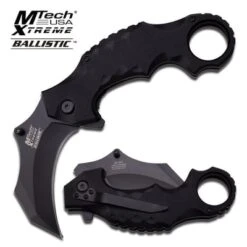 Mtech Xtreme Ballistic Black Hawk Karambit Spring Assisted Knife