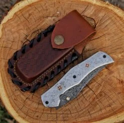 8.7" Damascus Steel Custom Handmade Folding Pocket Knife Engraved Handle -SHURIKEN Sales Store PGR01 4