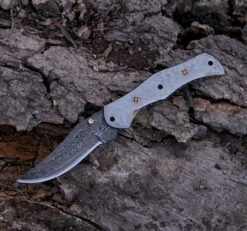 9.16" Damascus Steel Custom Handmade Folding Pocket Knife Engraved Steel Handle 9 9.16" Damascus Steel Custom Handmade Folding Pocket Knife Engraved Steel Handle -SHURIKEN Sales Store PGR02 4