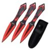 Perfect Point 8.5 Inch Black Red Throwing Knives 3 Piece Set -SHURIKEN Sales Store PP 134 3