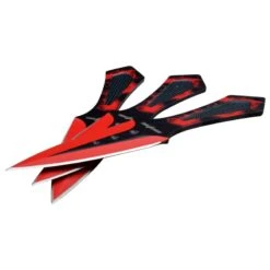 Perfect Point 8.5 Inch Black Red Throwing Knives 3 Piece Set -SHURIKEN Sales Store PP 134 3 2