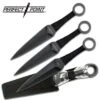 12" Overall 5mm Thick 3 Pcs Blade Kunai Throwing Knife Set W/ Leather Wrapped Handle -SHURIKEN Sales Store PP0243