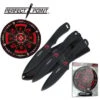 Perfect Point 3pc 8 Inches Black Thrower With Target Board -SHURIKEN Sales Store PP0753BK