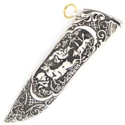 Dragon Head Dagger Fixed Blade Hunting Knife With Scabbard -SHURIKEN Sales Store SI18223 3