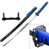 Dragon Sakura Samurai Sword With Stand Carbon Steel Blade Blue -SHURIKEN Sales Store SW72BL