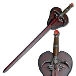 Fire Breathing Dragon Fantasy Sword With Display Plaque