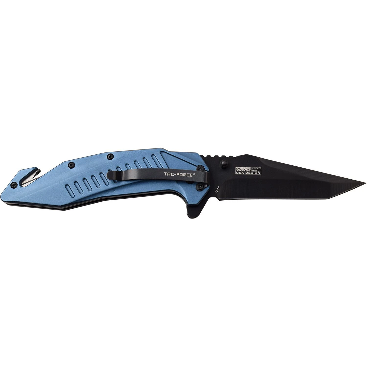 Tac Force Tactical Knife Tanto Blade Spring Assisted Blue 5 Tac Force Tactical Knife Tanto Blade Spring Assisted Blue - Image 3
