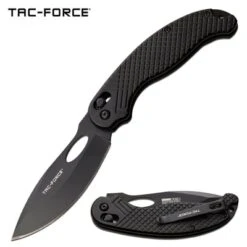 Tac Force 8.5 Inch Manual Folding Knife Black Handle Pocket Knife