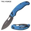 Tac Force 8.5 Inch Manual Folding Knife Blue Handle Pocket Knife -SHURIKEN Sales Store TF 1037BL