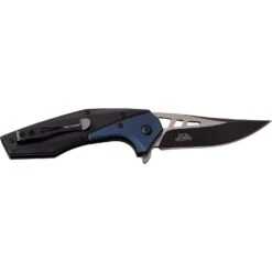 Folding Pocket Knife With Persian Edge Blade Black Blue Handle -SHURIKEN Sales Store TF 977BL back