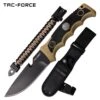 Camping Adventure Fixed Blade Survival Knife Tan Black Handle 2 Camping Adventure Fixed Blade Survival Knife Tan Black Handle -SHURIKEN Sales Store TF FIX005TN