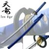 7MM Hand Forged Carbon Steel Katana W/ Real Ray Skin - Blue -SHURIKEN Sales Store TR001BL
