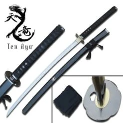 Reverse Blade Hand Forged Samurai Katana Sword With Scabbard