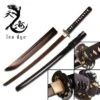 Hand Forged Red Damascus Etched Blade Katana Sword -SHURIKEN Sales Store TR026