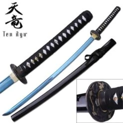 Tenryu HandForged Samurai Sword 41 Inches With Black Handle