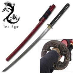 Ten Ryu 42 Inch Handmade 1045 Carbon Steel Blade Samurai Sword