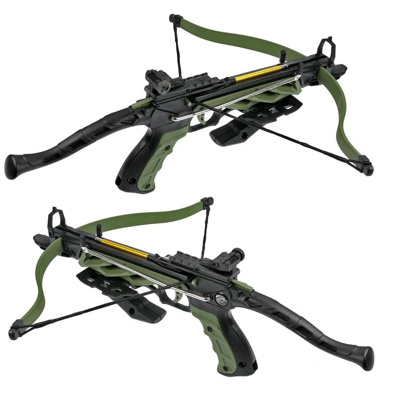 80lb Self Cocking Pistol CrossBow With Forearm Grip Olive 5 80lb Self Cocking Pistol CrossBow With Forearm Grip Olive - Image 3